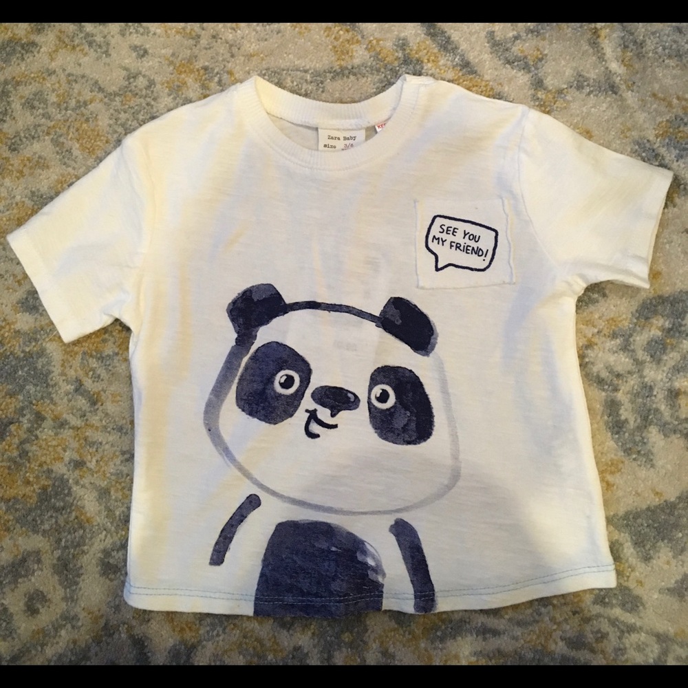 Zara baby boys cute bear tee